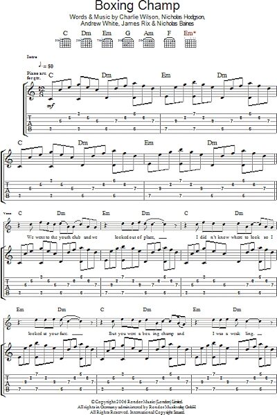 open zoom image for Boxing Champ - Guitar TAB, New, Main