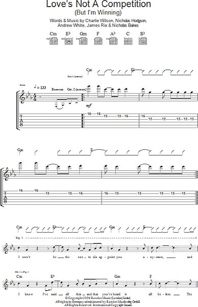 open zoom image for Love's Not A Competition (But I'm Winning) - Guitar TAB, New, Main