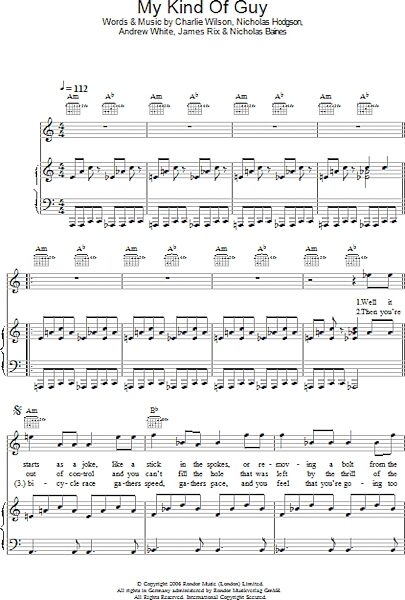 open zoom image for My Kind Of Guy - Piano/Vocal/Guitar, New, Main