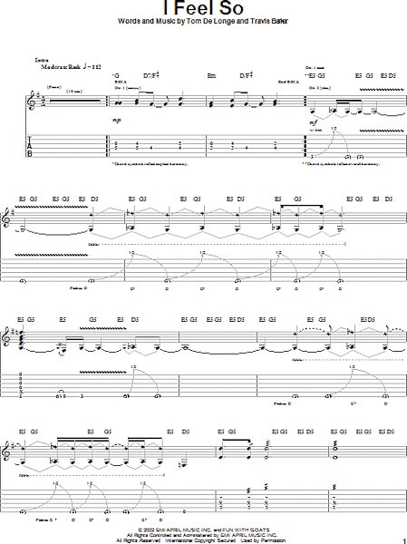 open zoom image for I Feel So - Guitar TAB, New, Main
