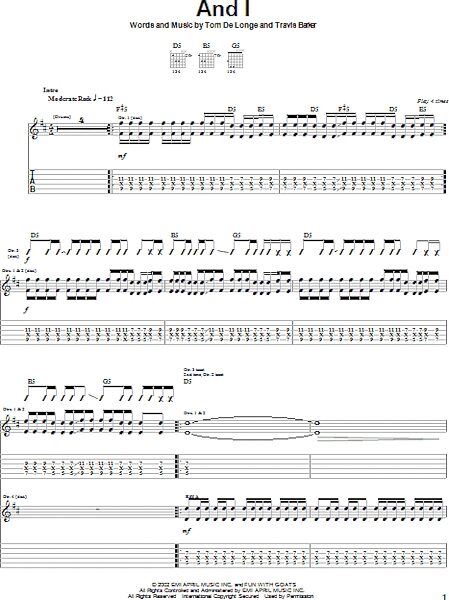 open zoom image for And I - Guitar TAB, New, Main