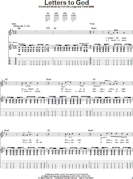 open zoom image for Letters To God - Guitar TAB, New, Main