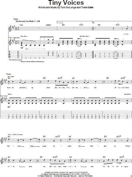 open zoom image for Tiny Voices - Guitar TAB, New, Main