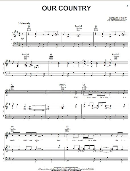 open zoom image for Our Country - Piano/Vocal/Guitar, New, Main