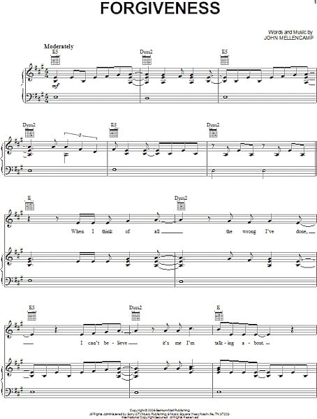 open zoom image for Forgiveness - Piano/Vocal/Guitar, New, Main