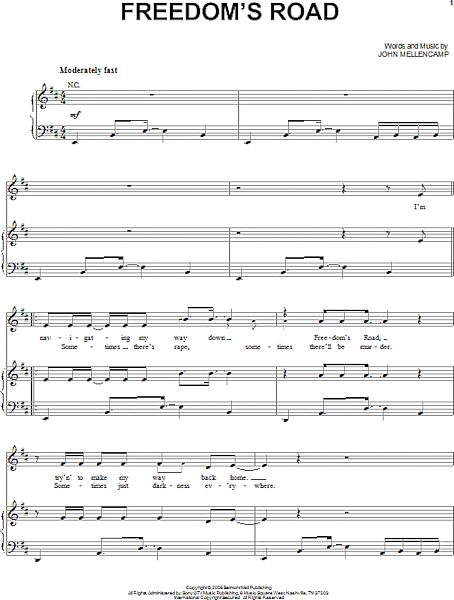 open zoom image for Freedom's Road - Piano/Vocal/Guitar, New, Main