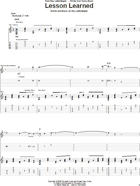 open zoom image for Lesson Learned - Guitar TAB, New, Main