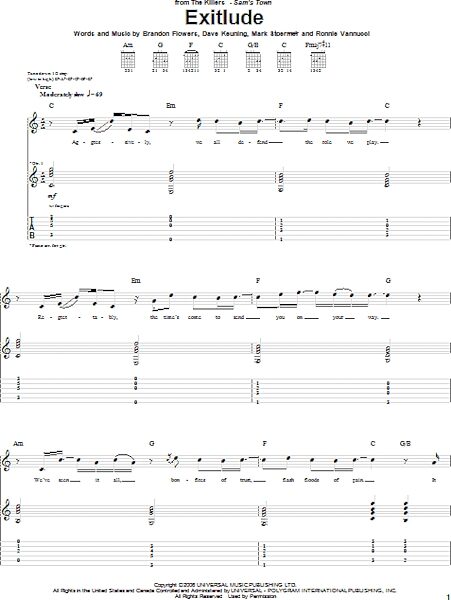 open zoom image for Exitlude - Guitar TAB, New, Main