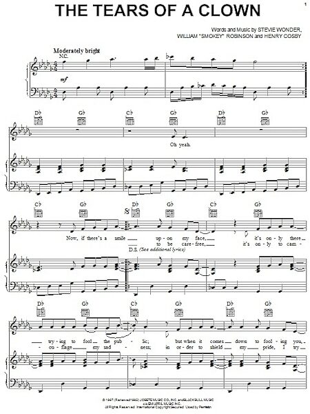open zoom image for The Tears Of A Clown - Piano/Vocal/Guitar, New, Main