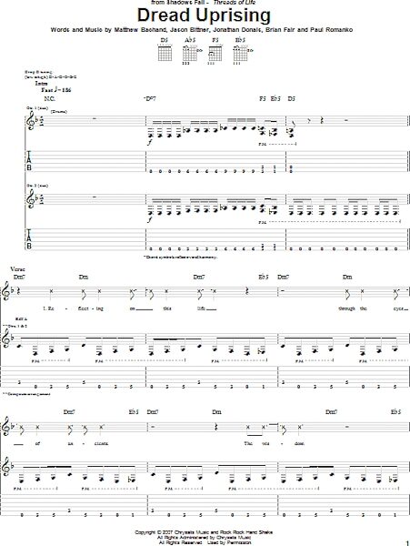 open zoom image for Dread Uprising - Guitar TAB, New, Main
