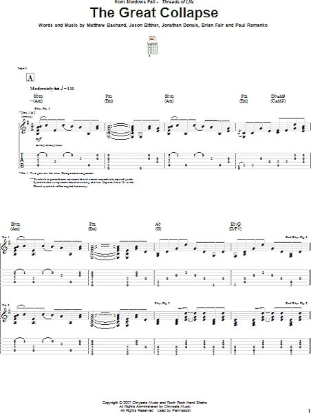 open zoom image for The Great Collapse - Guitar TAB, New, Main