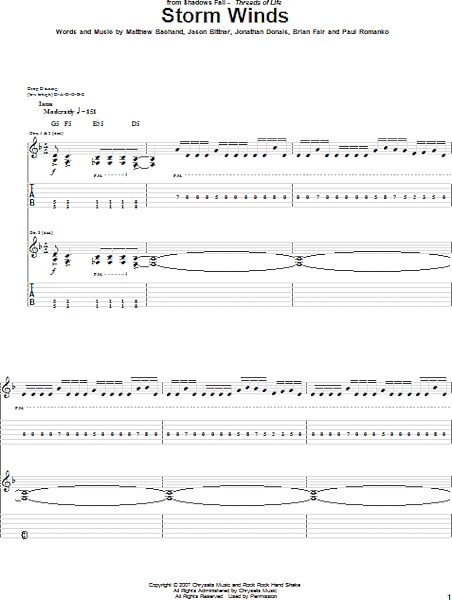 open zoom image for Storm Winds - Guitar TAB, New, Main
