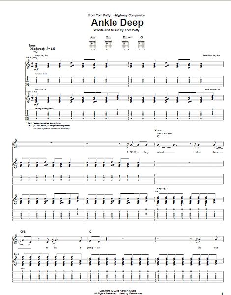 open zoom image for Ankle Deep - Guitar TAB, New, Main