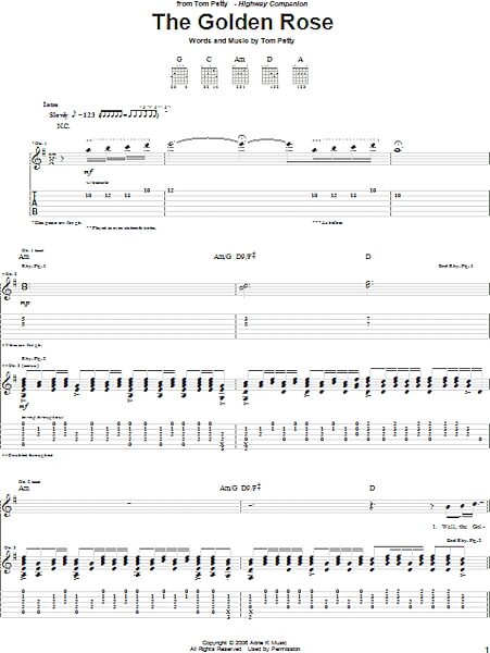 open zoom image for The Golden Rose - Guitar TAB, New, Main