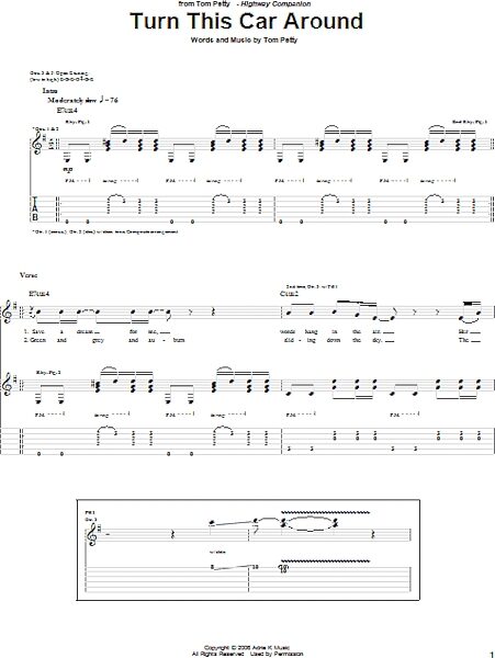 open zoom image for Turn This Car Around - Guitar TAB, New, Main