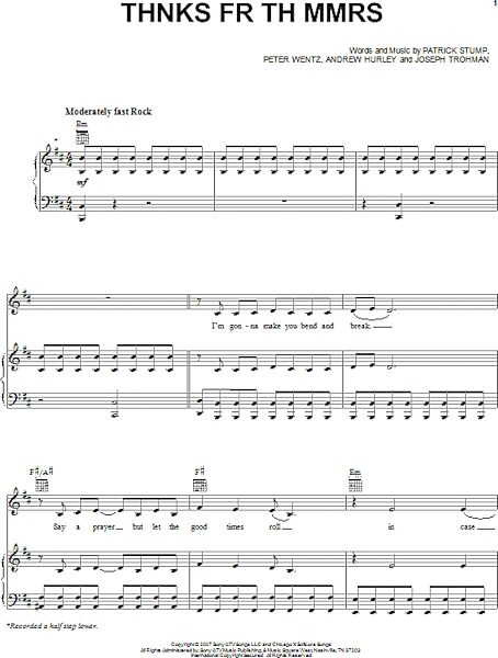 open zoom image for Thnks Fr Th Mmrs - Piano/Vocal/Guitar, New, Main
