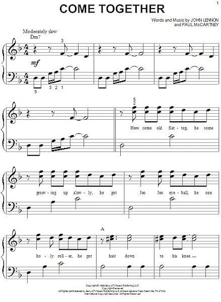 open zoom image for Come Together - Big Note Piano, New, Main