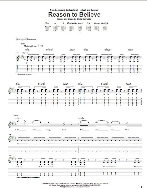 open zoom image for Reason To Believe - Guitar TAB, New, Main