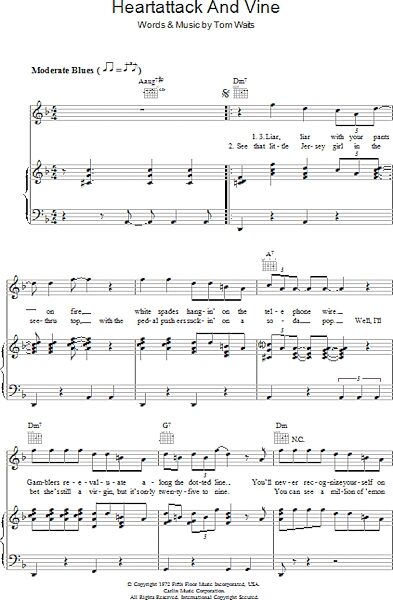 open zoom image for Heartattack And Vine - Piano/Vocal/Guitar, New, Main