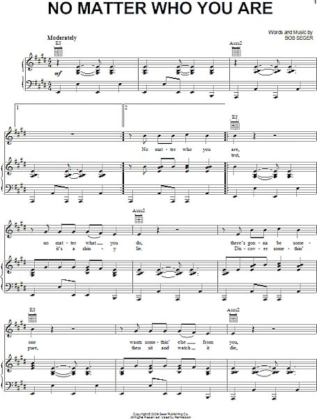open zoom image for No Matter Who You Are - Piano/Vocal/Guitar, New, Main