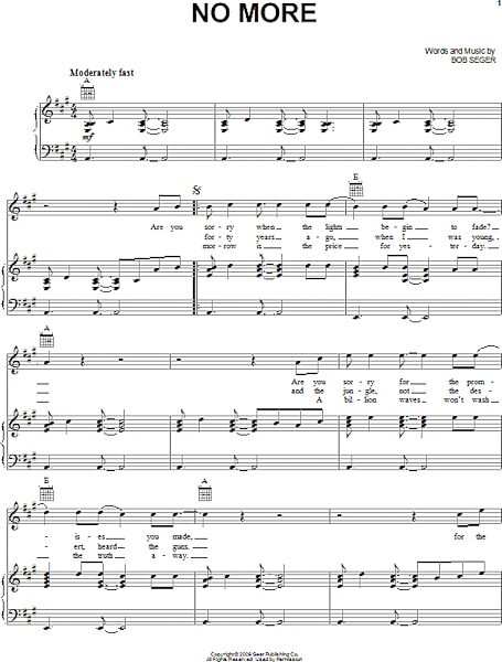 open zoom image for No More - Piano/Vocal/Guitar, New, Main