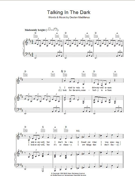 open zoom image for Talking In The Dark - Piano/Vocal/Guitar, New, Main