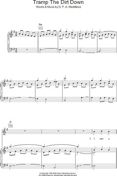 open zoom image for Tramp The Dirt Down - Piano/Vocal/Guitar, New, Main