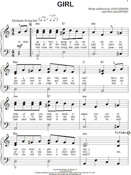 open zoom image for Girl - Big Note Piano, New, Main