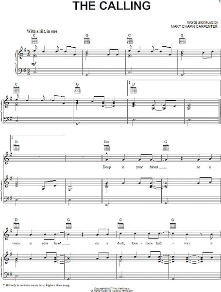 open zoom image for The Calling - Piano/Vocal/Guitar, New, Main