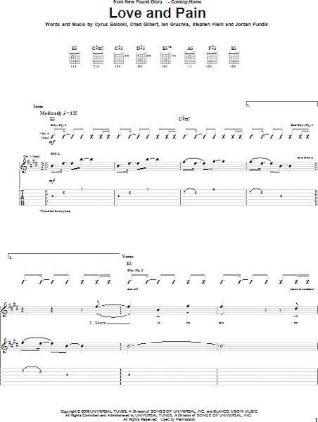open zoom image for Love And Pain - Guitar TAB, New, Main