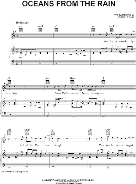 open zoom image for Oceans From The Rain - Piano/Vocal/Guitar, New, Main