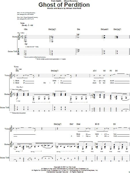 open zoom image for Ghost Of Perdition - Guitar TAB, New, Main
