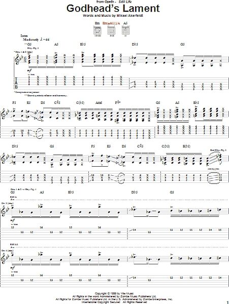 open zoom image for Godhead's Lament - Guitar TAB, New, Main