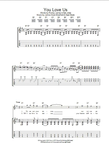 open zoom image for You Love Us - Guitar TAB, New, Main