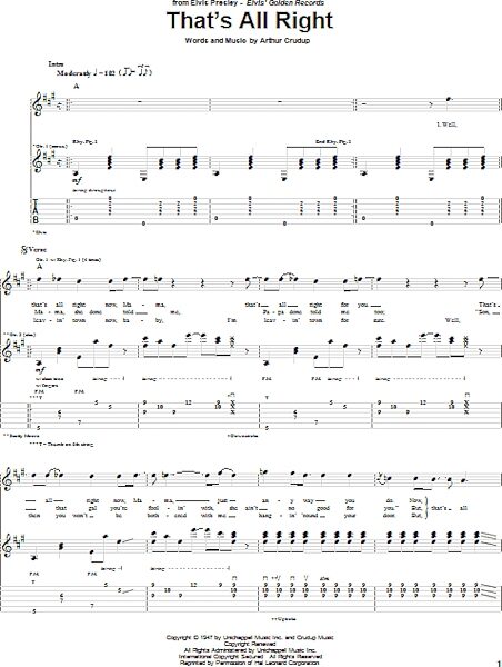open zoom image for That's All Right - Guitar TAB, New, Main