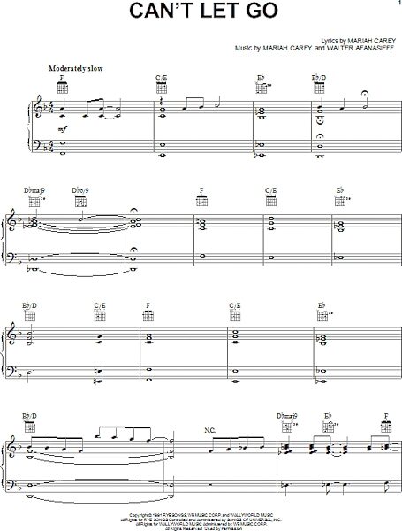 open zoom image for Can't Let Go - Piano/Vocal/Guitar, New, Main