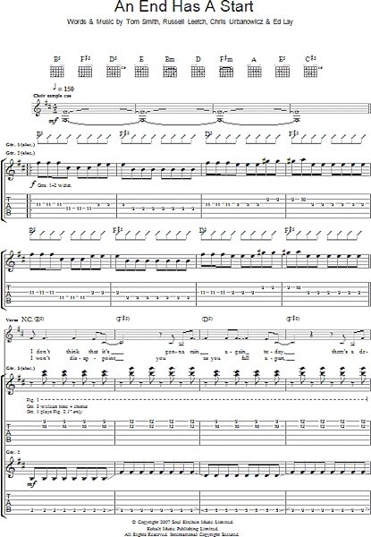 open zoom image for An End Has A Start - Guitar TAB, New, Main