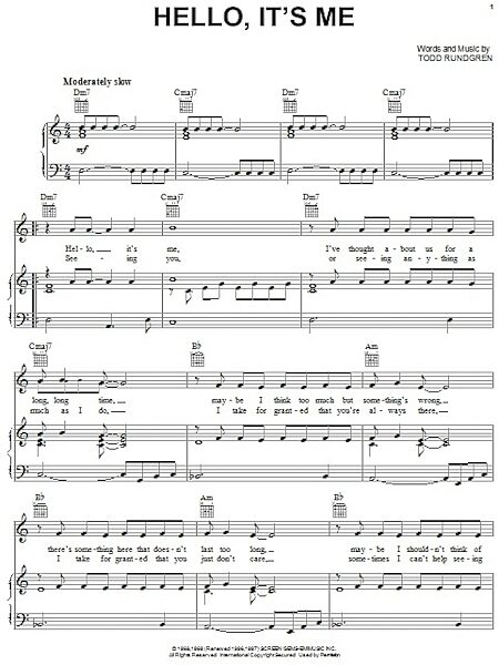 open zoom image for Hello, It's Me - Piano/Vocal/Guitar, New, Main