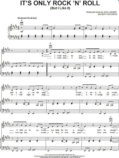 open zoom image for It's Only Rock 'N' Roll (But I Like It) - Piano/Vocal/Guitar, New, Main