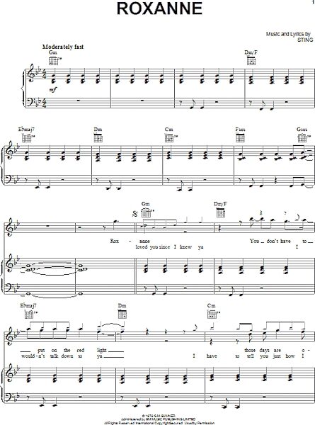 open zoom image for Roxanne - Piano/Vocal/Guitar, New, Main