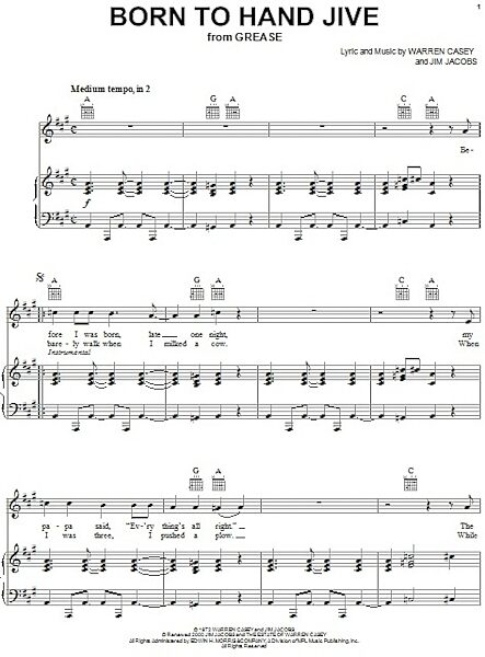 open zoom image for Born To Hand Jive - Piano/Vocal/Guitar, New, Main