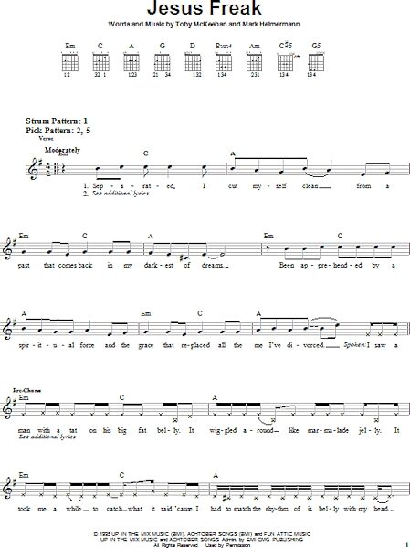open zoom image for Jesus Freak - Easy Guitar, New, Main