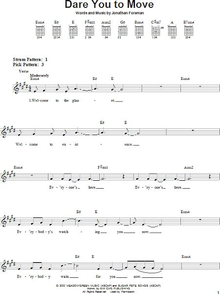 open zoom image for Dare You To Move - Easy Guitar, New, Main