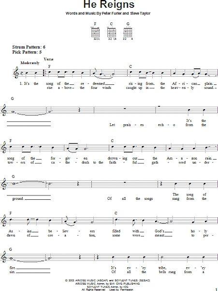 open zoom image for He Reigns - Easy Guitar, New, Main