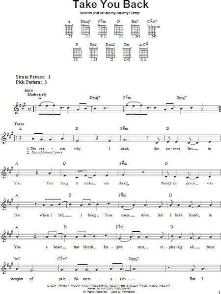 open zoom image for Take You Back - Easy Guitar, New, Main