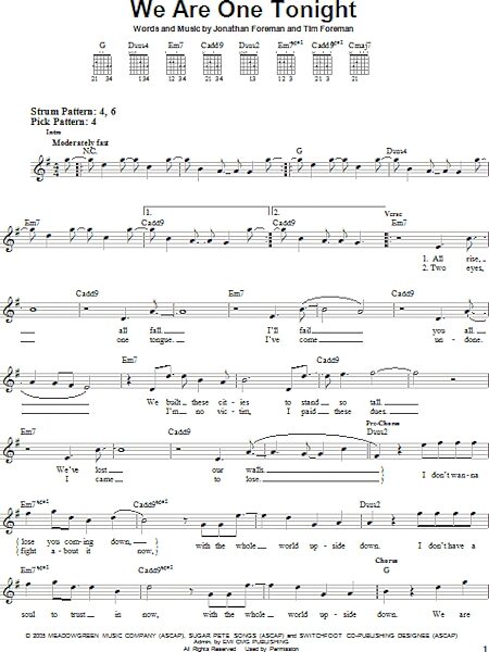 open zoom image for We Are One Tonight - Easy Guitar, New, Main