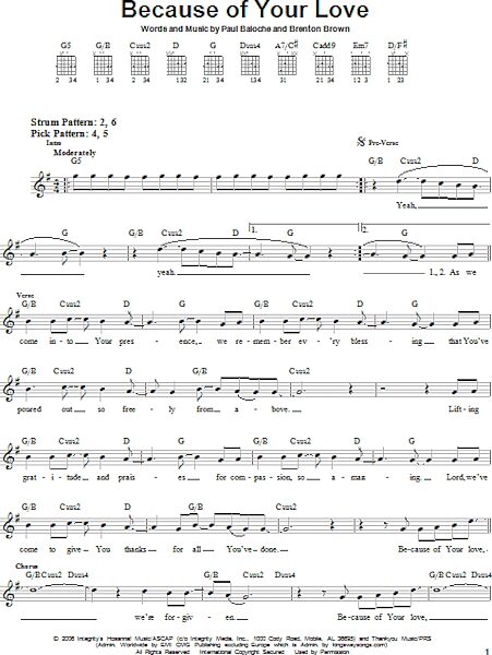 open zoom image for Because Of Your Love - Easy Guitar, New, Main