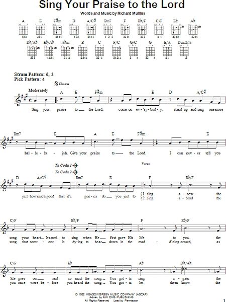 open zoom image for Sing Your Praise To The Lord - Easy Guitar, New, Main