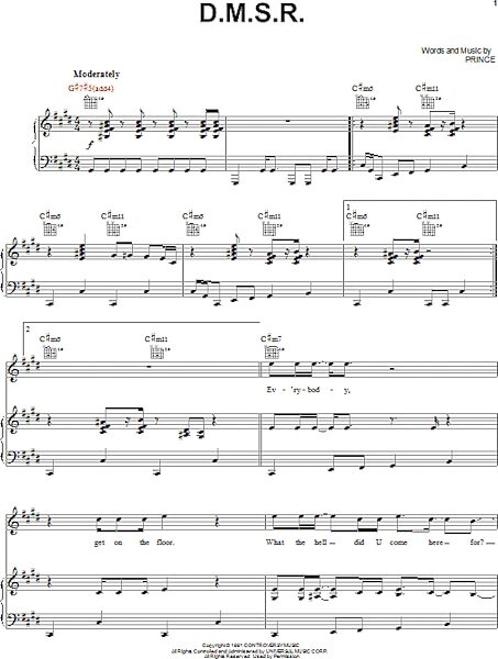 open zoom image for D.M.S.R. - Piano/Vocal/Guitar, New, Main