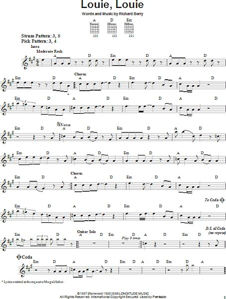 open zoom image for Louie, Louie - Easy Guitar, New, Main